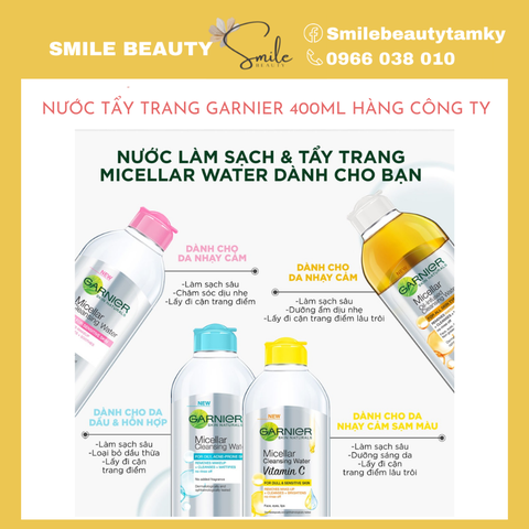 Nước tẩy trang Garnier  400ml hàng công ty