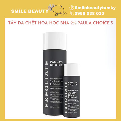 Toner BHA Paula's choice làm sạch sâu lỗ chân lông, trị mụn
