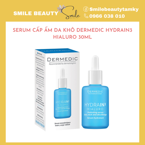 Serum Cấp Ẩm Da dầu Dermedic Hydrain3 Hialuro 30ml