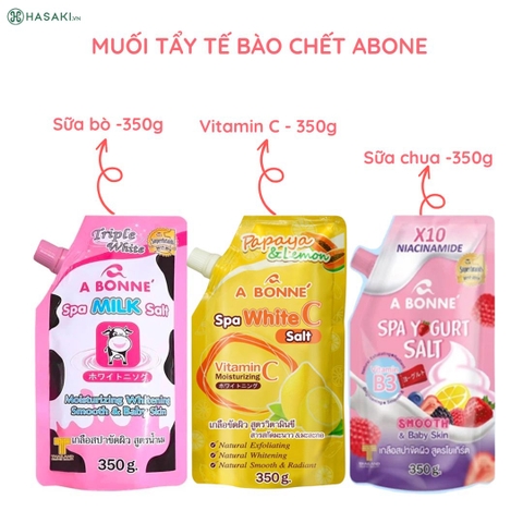 Muối tắm sữa bò tẩy tế bào chết Thái Lan A Bonne Milk Safl 350g