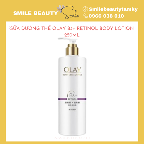 Sữa dưỡng thể Olay B3+ Retinol body lotion 250ml