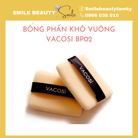 Bông phấn khô vuông Vacosi BP02