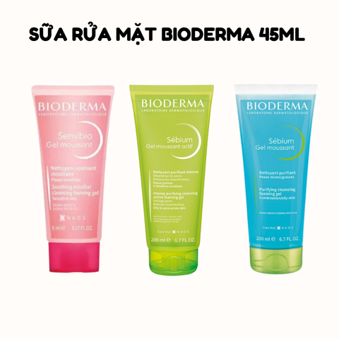 Sữa rửa mặt bioderma 45ML