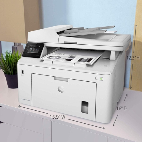 Máy in HP LaserJet Pro MFP M227fdw, A4 đen trắng, Đa chức năng, In hai mặt tự động, khay ADF, USB, Wifi, Ethernet