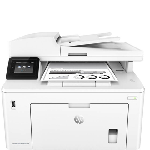 Máy in HP LaserJet Pro MFP M227fdw, A4 đen trắng, Đa chức năng, In hai mặt tự động, khay ADF, USB, Wifi, Ethernet