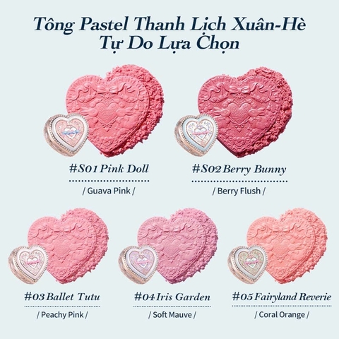 Má Hồng Flower Knows Bunny Gảden Colletion Embossed Blush 5g