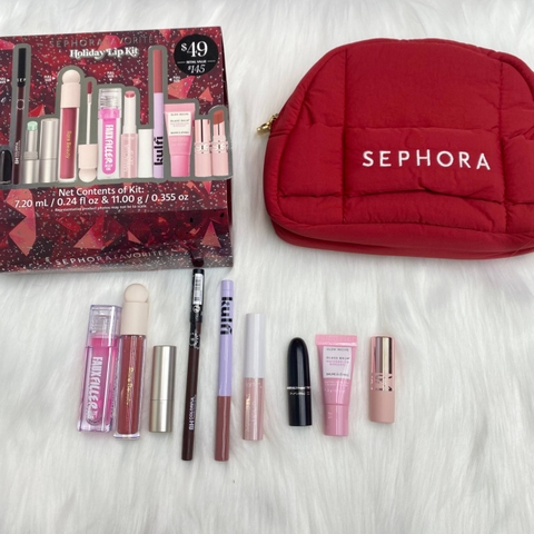Set Son Sephora 9 pieces Holiday Lip Kit