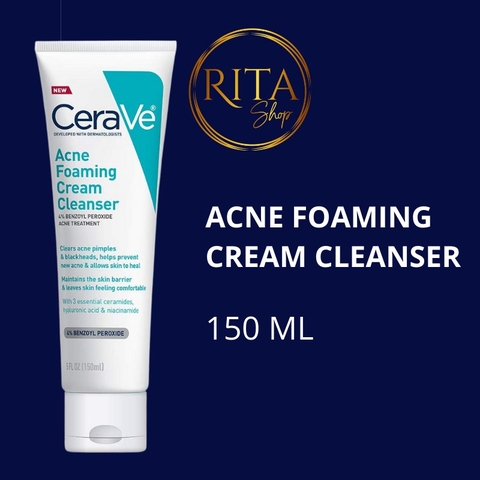 SRM cho da dầu mụn Cerave Acne Foaming Cream Cleanser 150ml