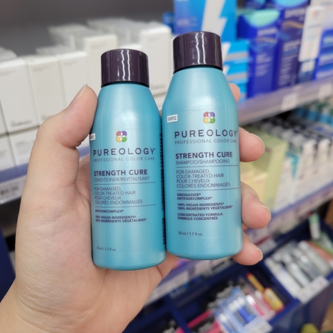 Bộ dầu gội xả Pureology mini dành cho tóc hư tổn