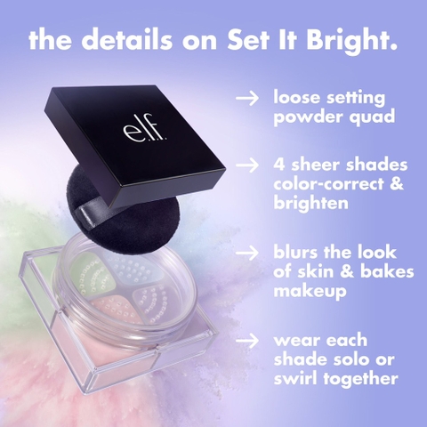 Phấn Phủ ELF Set It Bright Powder Quad 10g