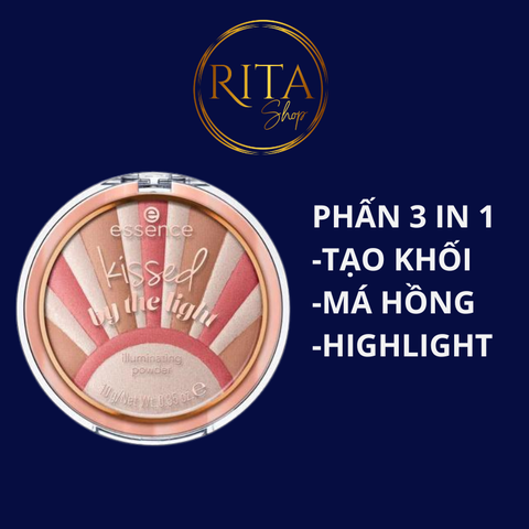 Phấn Highlight, Má Hồng, Tạo Khối 3 in 1 Essence Kiss By The Light Face Illuminator