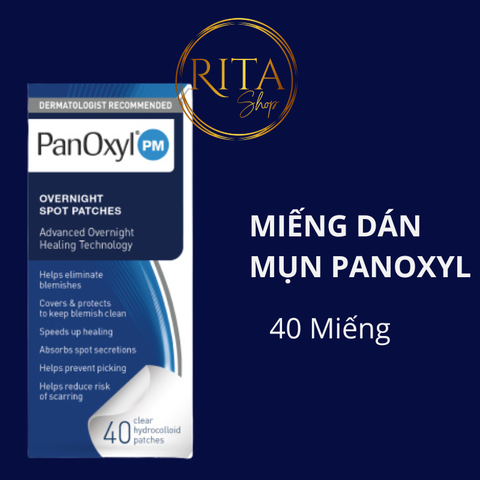 Miếng Dán Mụn Panoxyl PM Overnight Spot Patches 40 Miếng