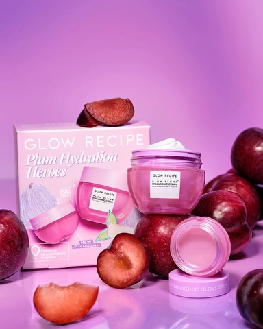 Set Dưỡng Da Và Môi Glow Recipe Plum Hydration Heroes Kit