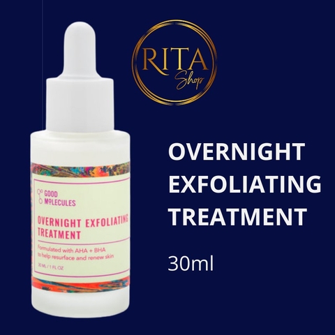 Serum Tẩy tế bào chết hóa học Good Molecules ban đêm giúp da sáng mịn, giảm thâm mụn