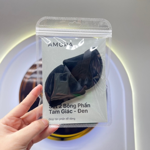 Set 2 Bông Phấn Tam Giác AMORA