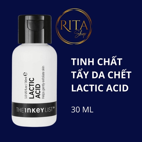 Tinh chất tẩy da chết dịu nhẹ The Inkey List Lactic Acid cho da sáng mịn, mờ vết thâm