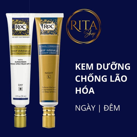 Kem giảm nếp nhăn ngày đêm Roc Retinol Correxion Deep Wrinkle Day Night Cream