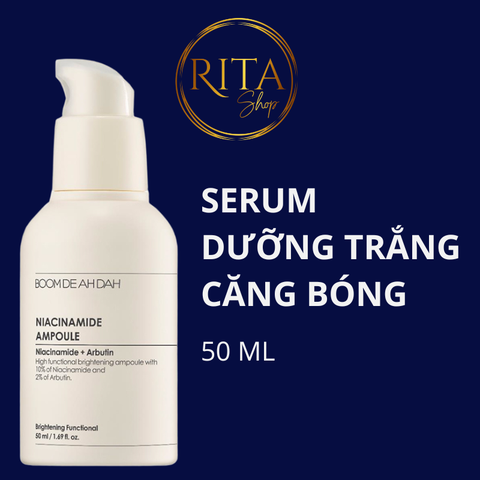 Tinh Chất Dưỡng Trắng Căng Bóng Giảm Mụn Boom De Ah Dah Niacinamide 10% + Arbutin 2% 50 ML