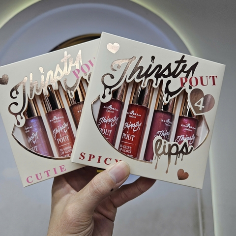 Set 4 Son Bóng Italia Deluxe Thirsty Pout Hi-shine Gloss
