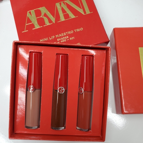 Set 3 Son Armani Mini Lip Maestro Trio