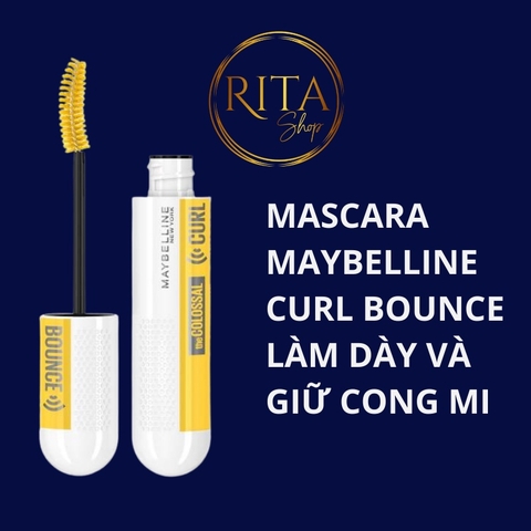 Mascara Maybelline Curl Bounce làm dày và giữ mi cong không lem không trôi