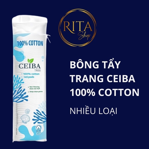 Bông tẩy trang hữu cơ Ceiba Organic 100% Cotton 80 miếng