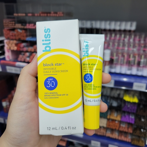 Kem chống nắng vật lý Bliss Spf 30 mini 12ml