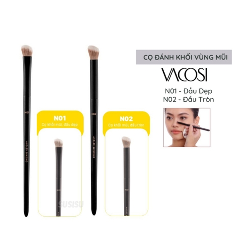 Cọ đánh khối vùng MŨI đầu dẹp/ đầu tròn Vacosi