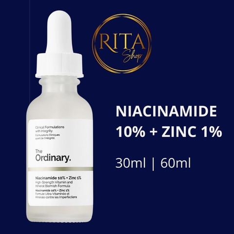 Serum dưỡng da làm mờ thâm mụn The Ordinary Niacinamide 10% + Zinc 1%