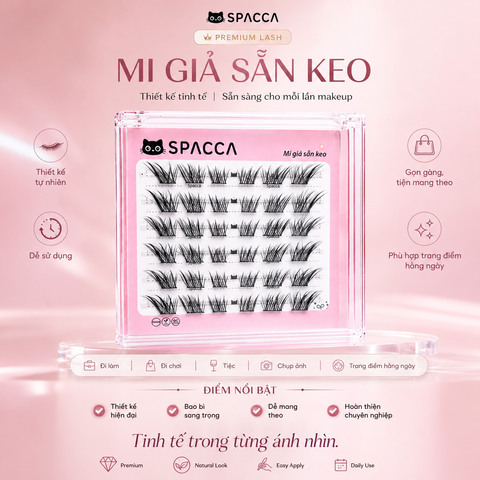 Hộp Lông Mi Giả Sẵn Keo SPACCA