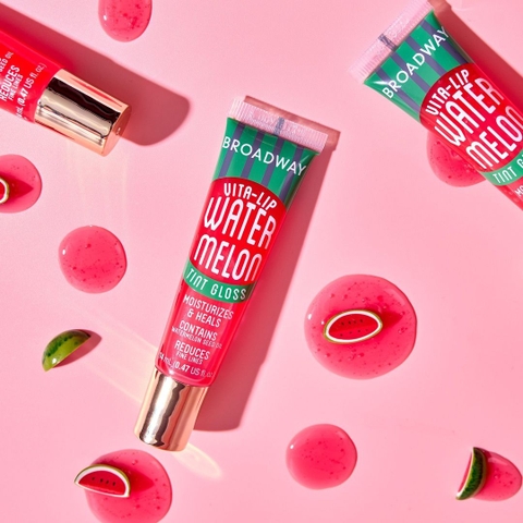 Son Bóng Dưỡng Ẩm Mềm Môi Broadway Vita-Lip Tint Gloss - Watermelon