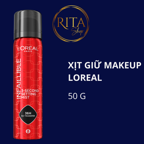 Xịt Giữ Makeup Loreal Infallible 3 Second Setting Mist