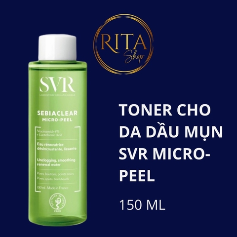 Toner giảm mụn, se khít lỗ chân lông SVR Sebiaclear Micro-peel 150ml