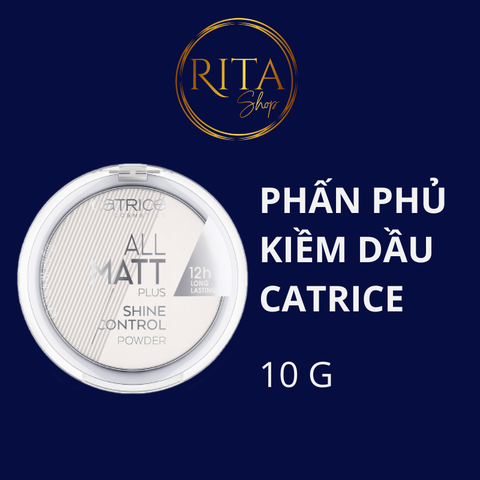 Phấn phủ Catrice kiềm dầu All Matt Plus Shine Control Powder che khuyết điểm cho lớp nền mịn màng 10g
