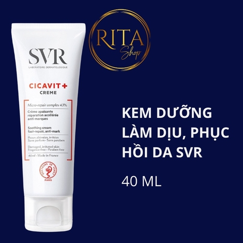 Kem dưỡng SVR làm dịu phục hồi da dành cho da bị nứt nẻ, mẫn đỏ CICAVIT+ Crème 40ml