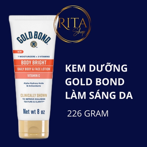 Kem dưỡng Gold Bond Body Bright làm sáng da dành cho mặt và cơ thể 226g
