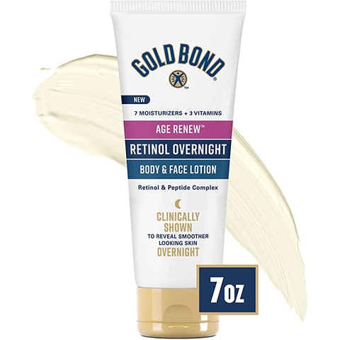 Kem dưỡng Gold Bond Age Renew Retinol Overnight chống lão hóa dành cho mặt và cơ thể 198g