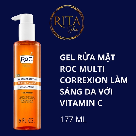 Gel rửa mặt Roc Multi Correxion Glow + Revive làm sáng da