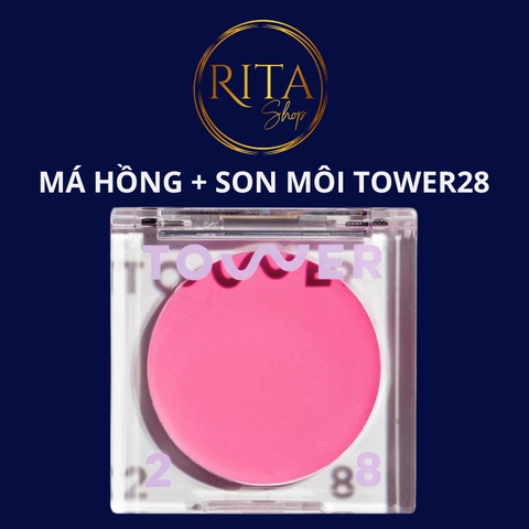 Má hồng + Son môi dạng kem Tower28 4.5g