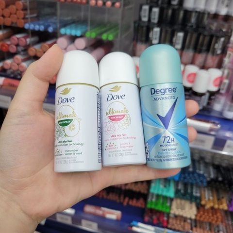 Xịt khử mùi nam nữ mini Dove Degree 28g