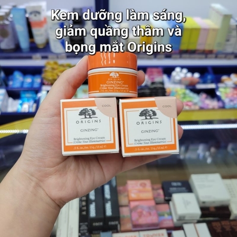 Kem dưỡng Origins làm sáng vùng da mắt Ginzing Vitamin C Eyecream to brighten and depuff