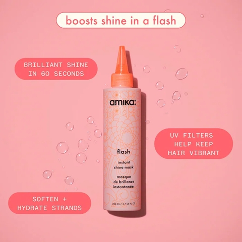 Mặt nạ ủ mềm tóc trong 60s Amika Flash Instant Shine Hair Gloss mask 200ml