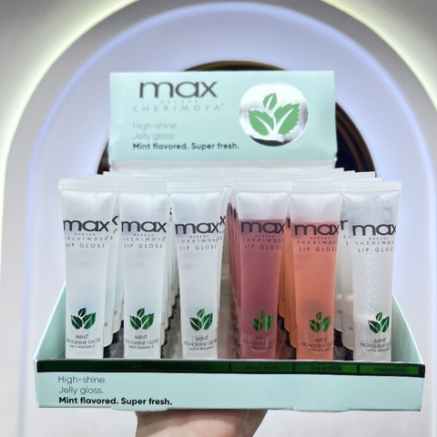 Son bóng trong có chứa bạc hà Max Makeup Cherimoya lip gloss