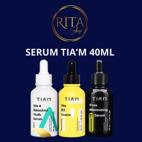 Tinh chất Tia'm phục hồi dưỡng sáng làm dịu kiểm soát dầu se khít lỗ chân lông 40ml - Serum Tiam