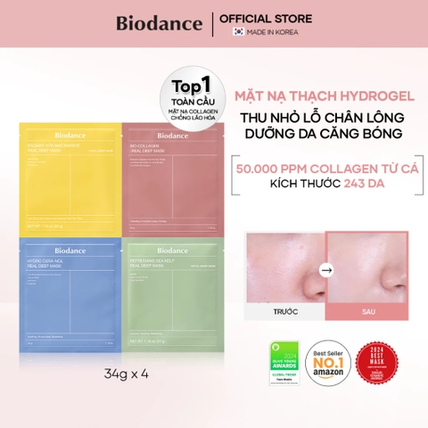 Hộp 4 Mặt Nạ Thạch Biodance - Sea Kelp