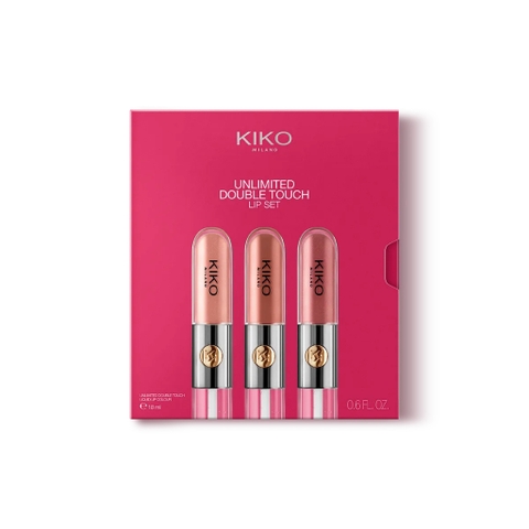 Set 3 son kem Kiko Milano UNLIMITED DOUBLE TOUCH tone màu Nude Attitude không lem không trôi