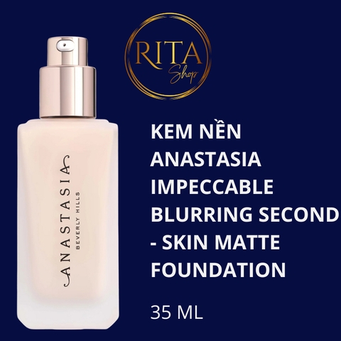 Kem nền lì làm mờ mịn Anastasia Impeccable Blurring Second-skin matte foundation 35ml
