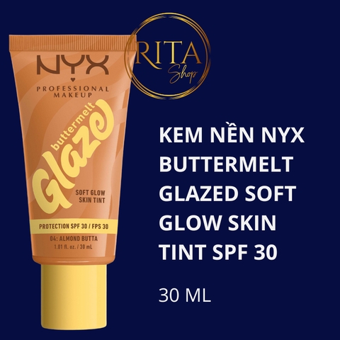 Kem nền NYX Buttermelt Glazed Soft Glow Skin Tint Spf30 30ml