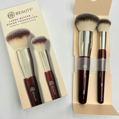 Bộ 2 cọ BK Beauty Large Buffer & Round Foundation Brush