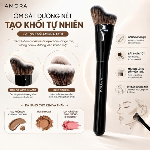 Cọ Tạo Khối AMORA Wave-Shaped Contour Brush